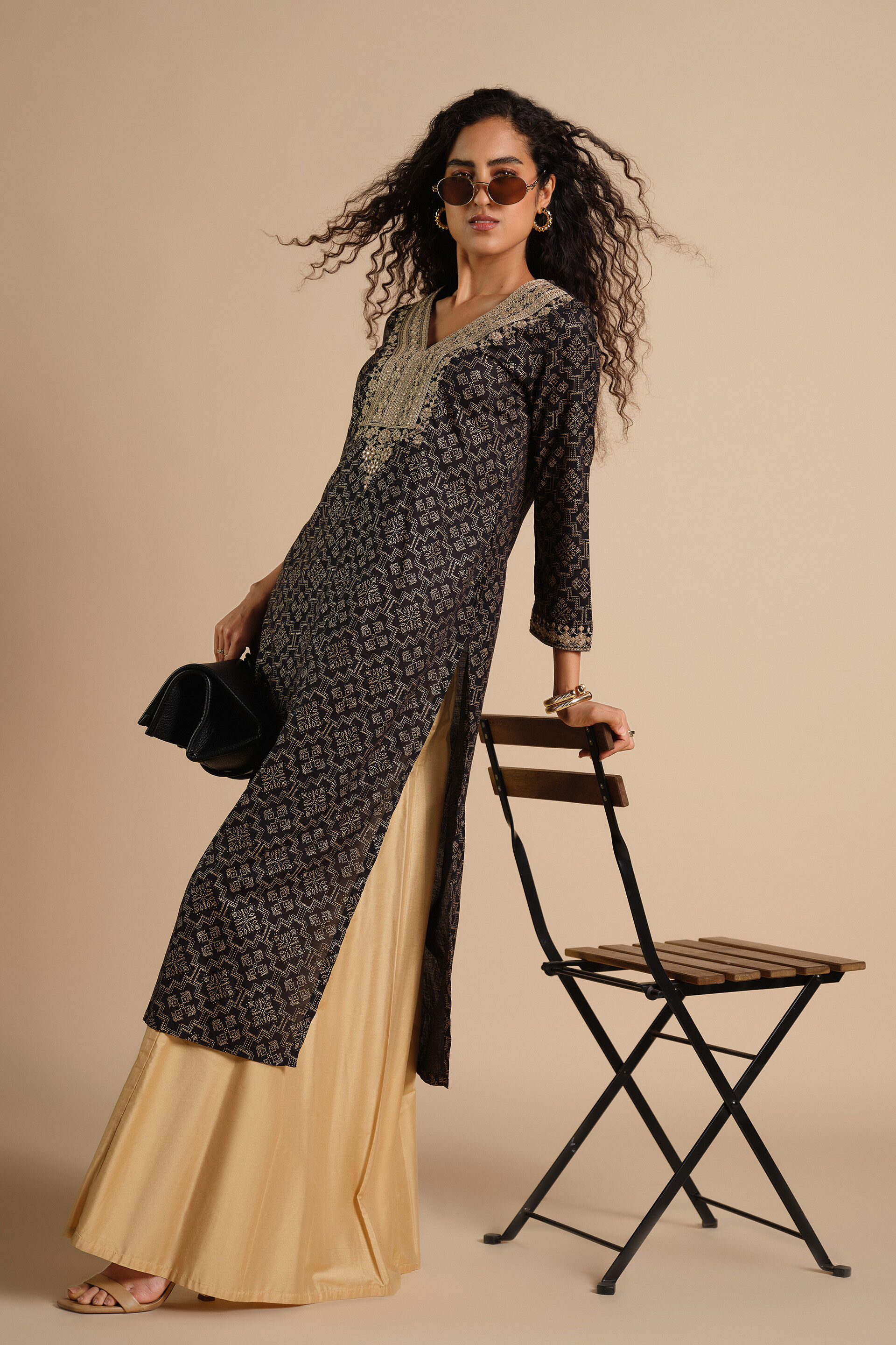 Man-mast Kurta, Black, image 5